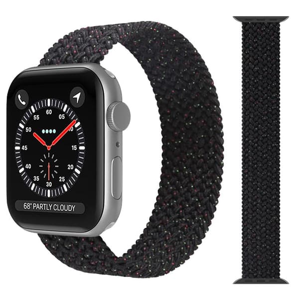Apple Watch kompatibelt ARMBAND Elastiskt BLACK STAR 42/44/45 mm