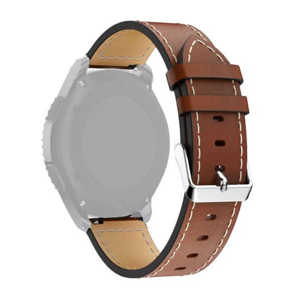 SKALO Läderarmband till Huawei Watch GT 3 46mm Brun