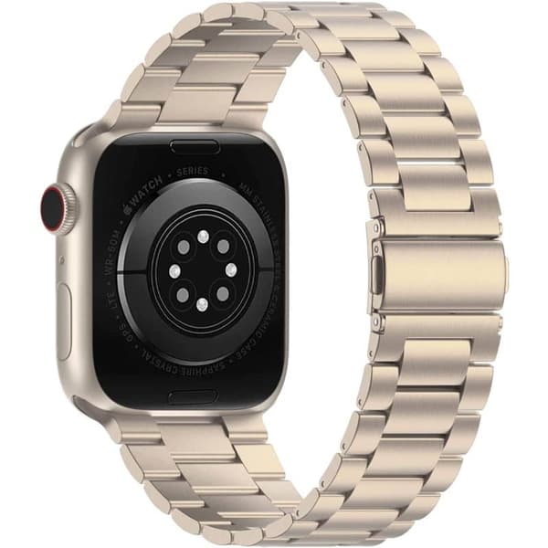 Armband rostfritt stål Apple Watch 8 (41mm) - Champagne