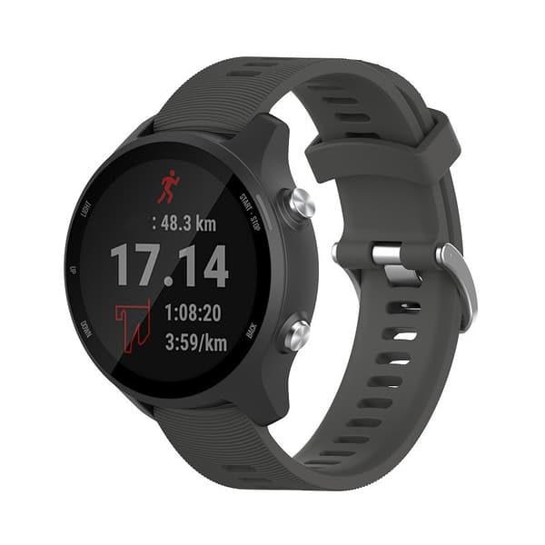 INF Kellon ranneke Garmin Forerunner 245 silikonille HarmaaGarmin Forerunner 245 20 mm