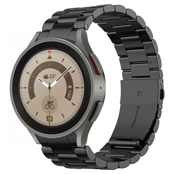 Rannekoru RSF Terästä No-Gap Samsung Galaxy Watch 5 Pro (45mm) - Musta