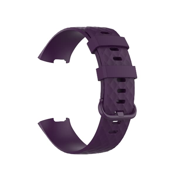 Silikoniranneke Fitbit Charge 4 / Charge 3 - Koko S Tumma liila
