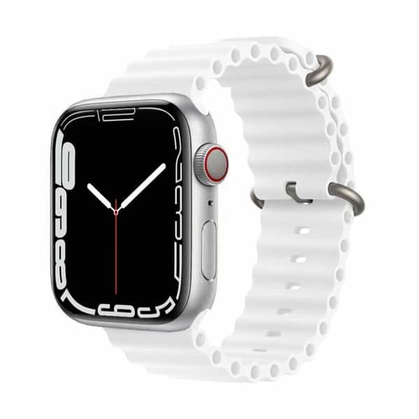RIB Sport Armbånd Apple Watch 7 (41mm) - Hvit