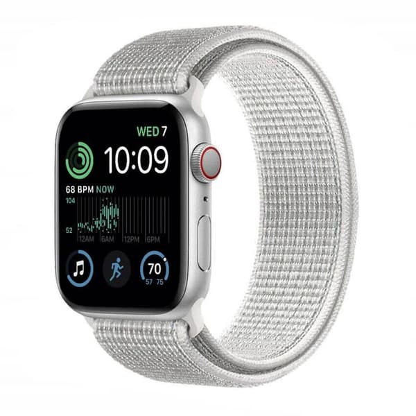 Nylon Armband Apple Watch SE 2022 (44mm) - Summit White