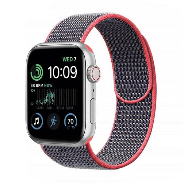 Nailon Rannekoru Apple Watch SE 2022 (44mm) - Electric pink
