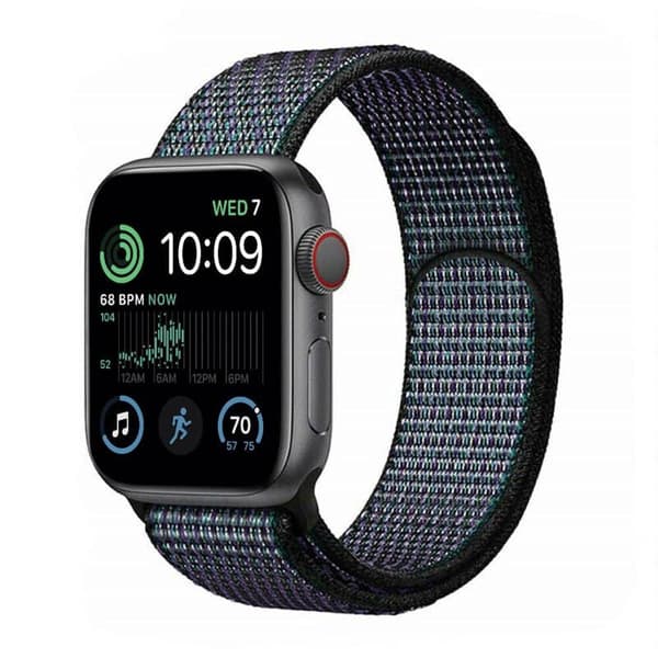 Nylon armbånd Apple Watch SE 2022 (44mm) - Glowing Grapes