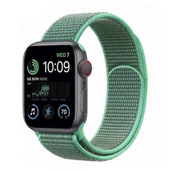 Nylon armbånd Apple Watch SE 2022 (44mm) - Spearmint