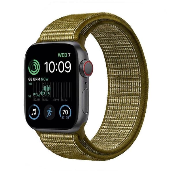 Nylon Armband Apple Watch SE 2022 (40mm) - Olive flak