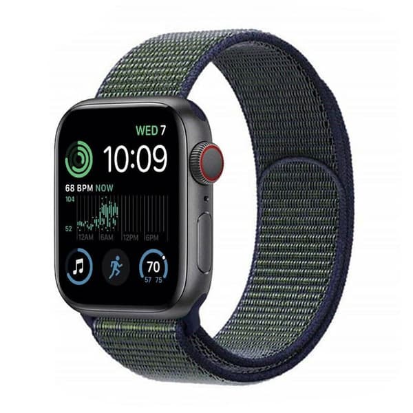 Nylon Armband Apple Watch SE 2022 (40mm) - Midnight fog