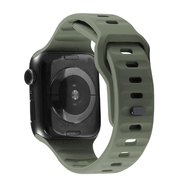Apple Watch kompatibelt Armband SPORT Silikon GRÅGRÖN 38/40/41mm