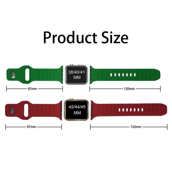 Apple Watch kompatibelt Armband SPORT Silikon GRÅGRÖN 38/40/41mm