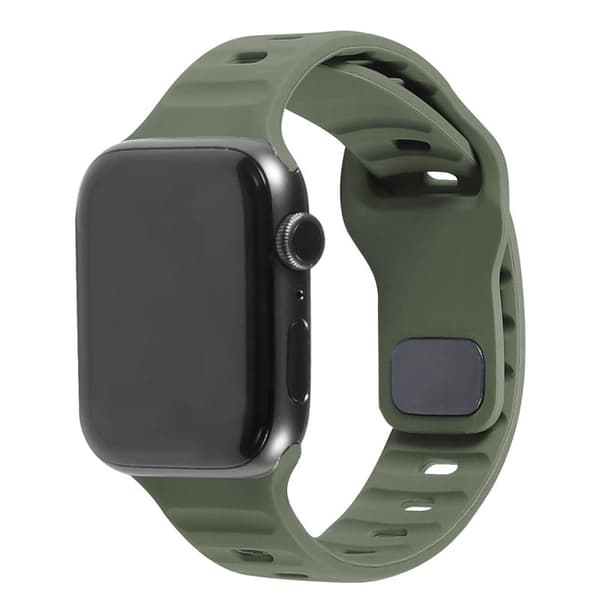 Apple Watch kompatibelt Armband SPORT Silikon GRÅGRÖN 38/40/41mm