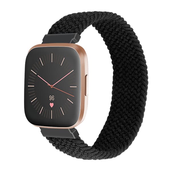INF Klokkerem Nylon SortFitbit Versa/Versa 2 L