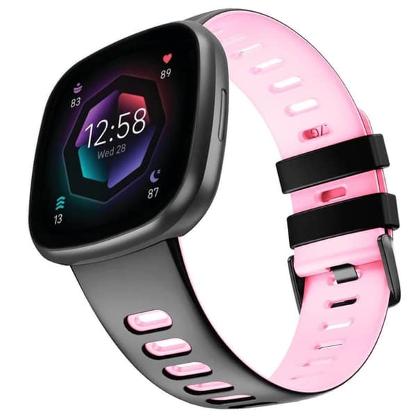 Twin Sport Armband Fitbit Sense 2 - Svart/rosa
