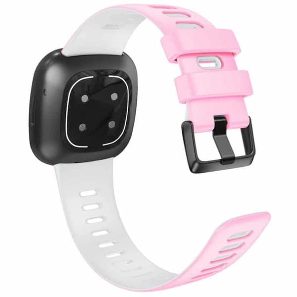 Twin Sport ranneke Fitbit Sense 2 - Vaaleanpunainen/valkoinen