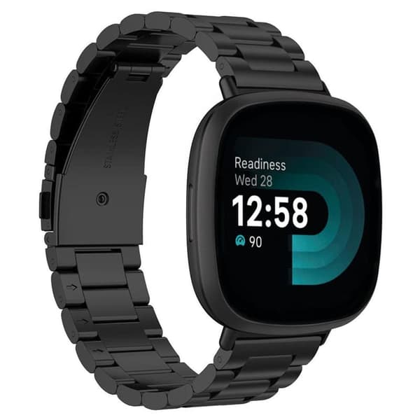Armband rostfritt stål Fitbit Versa 4 - Svart