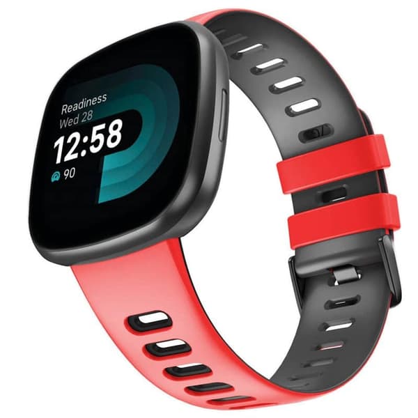 Twin Sport ranneke Fitbit Versa 4 - Punamusta