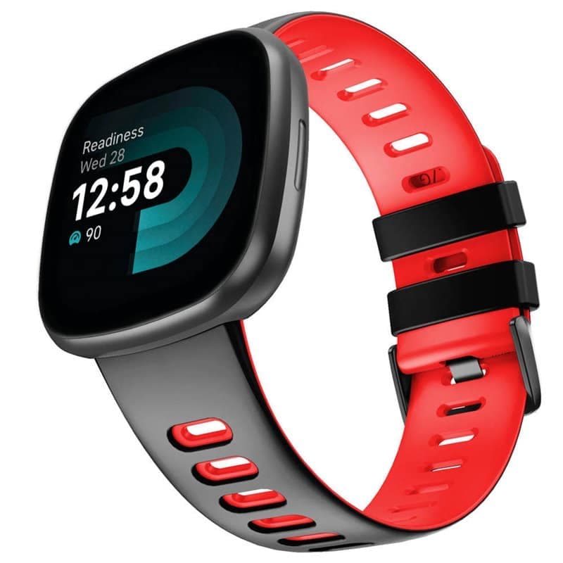 Twin Sport Armband Fitbit Versa 4 - Svart/röd