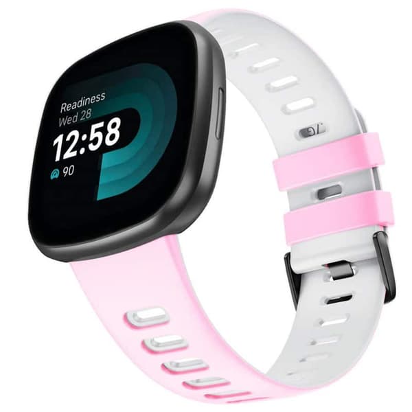 Twin Sport Armband Fitbit Versa 4 - Rosa/vit
