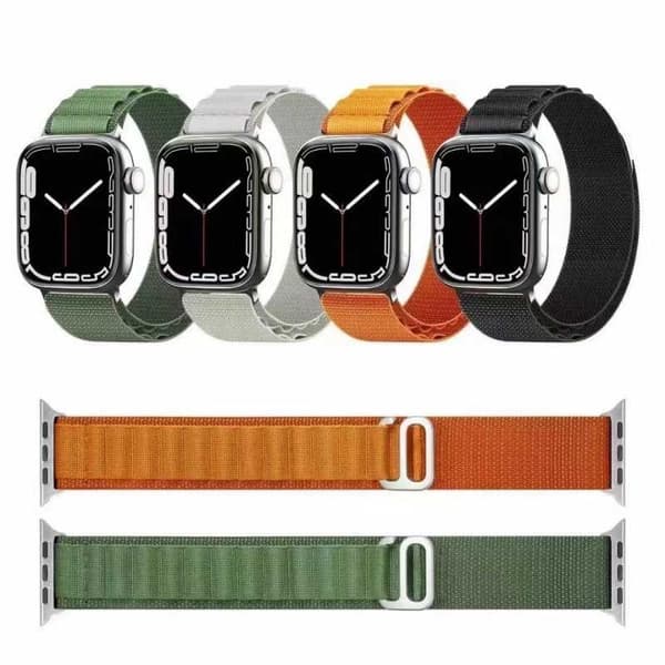 Slitstarkt Armband i Nylon för Apple Watch 38/40/41mm Svart