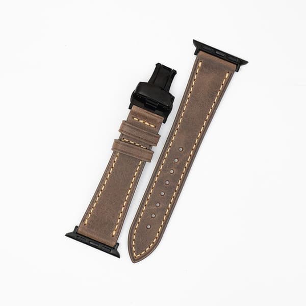 Läderband - Coffee till Apple Watch