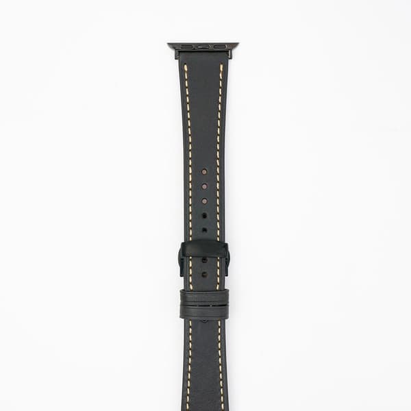 Läderband - Black till Apple Watch