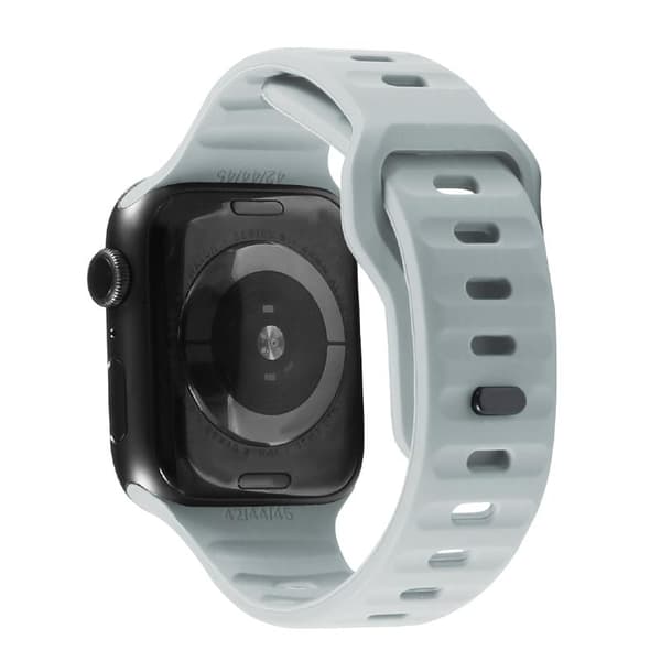 Apple Watch kompatibelt Armband SPORT Silikon LJUSGRÅ 38/40/41mm