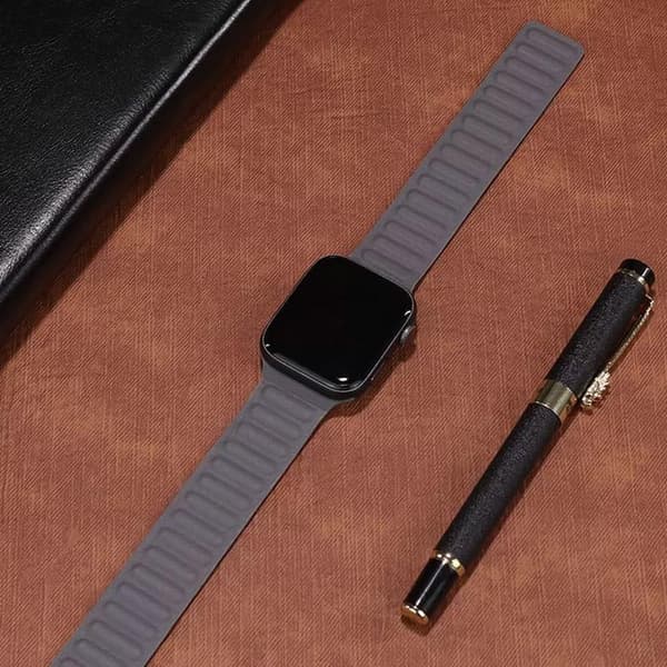 LäderWrap - Space Gray till Apple Watch