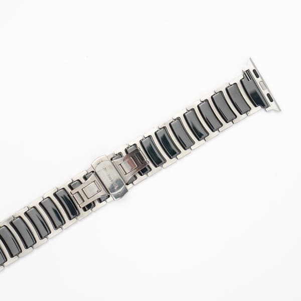 Stålband Elegans - Silver/Svart till Apple Watch
