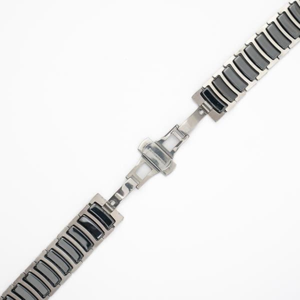 Stålband Elegans - Silver/Svart till Apple Watch