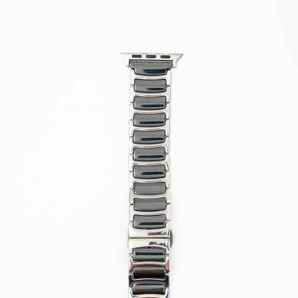 Stålband Elegans - Silver/Svart till Apple Watch