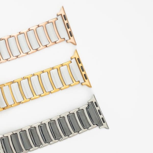 Stålband Elegans - Silver/Svart till Apple Watch