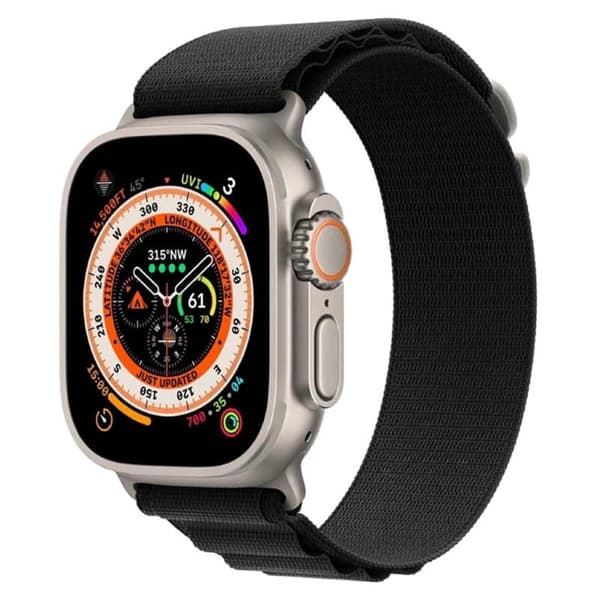 Artic Elastiskt nylon Armband Apple Watch Ultra (49mm) - Svart