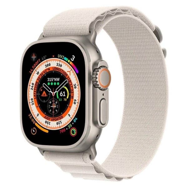Artic Elastiskt nylon Armband Apple Watch Ultra (49mm) - Starlight