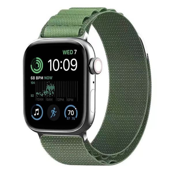 Artic Elastisk nylon armbånd Apple Watch SE 2022 (44mm) - Army