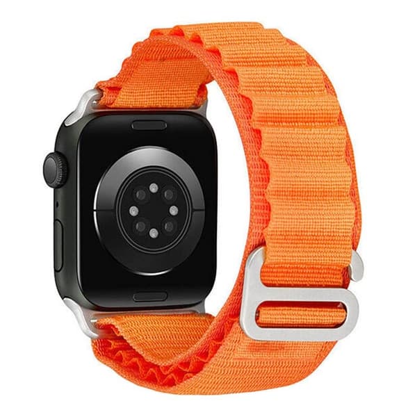 Artic Elastisk nylon armbånd Apple Watch 7 (45mm) - Oransje
