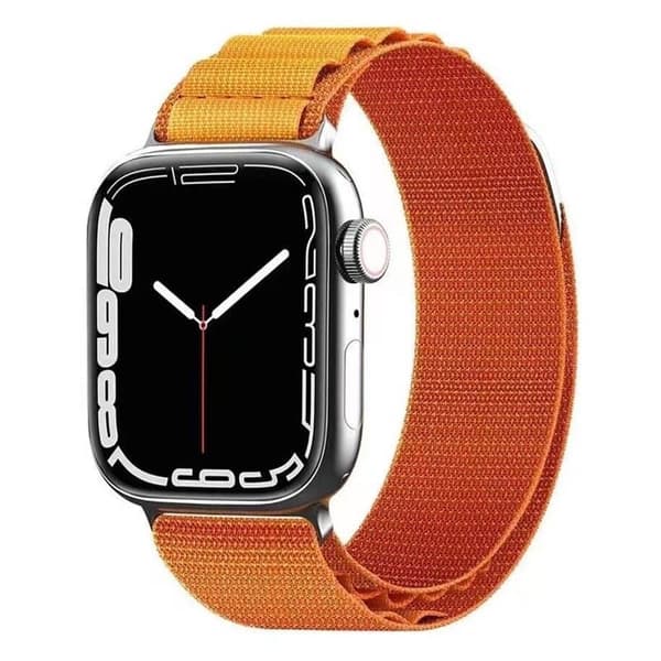 Artic Elastisk nylon armbånd Apple Watch 7 (45mm) - Oransje