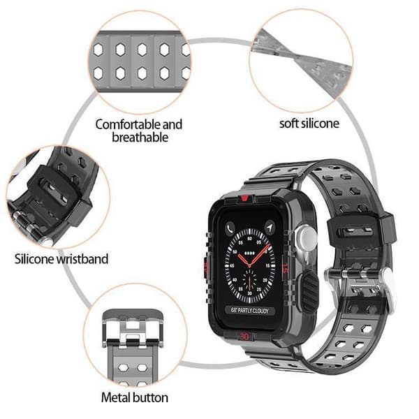 Apple Watch kompatibelt Armband TPU RÖD 42/44/415 mm