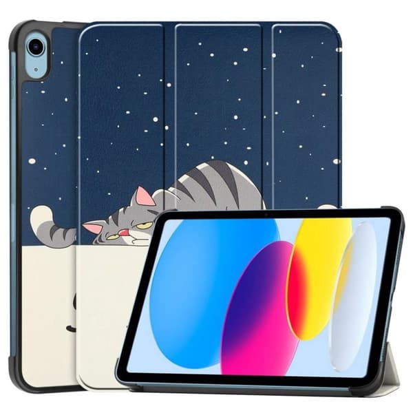 iPad 10.9" 2022 / iPad 11" 2025 fodral med stativ - Katt
