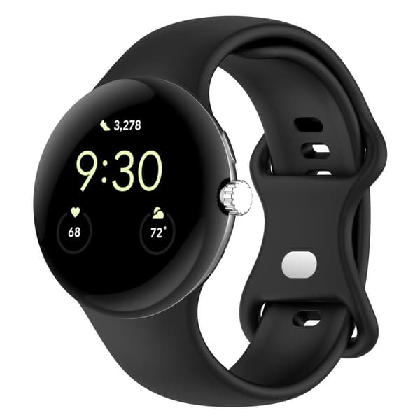 Klockarmband silikon för kvinnor Svart  Google Pixel Watch