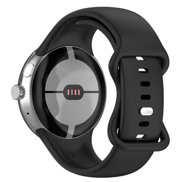 Klockarmband silikon för kvinnor Svart  Google Pixel Watch