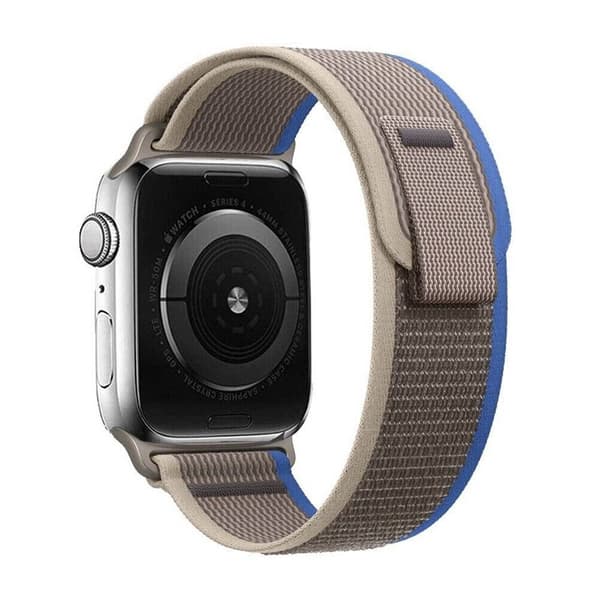 Tactik nylon armbånd Apple Watch 8 (41mm) - Blueroom grey