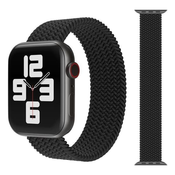 Apple Watch kompatibelt ARMBAND Elastiskt SVART 42/44/45 mm