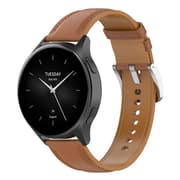 Urrem i læder Lysebrun 22 mm Xiaomi Watch S2