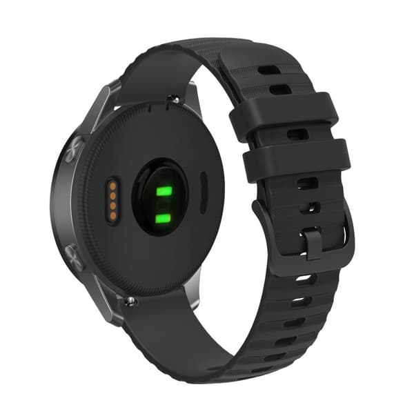 INF Kellon hihna silikonia MustaSamsung Galaxy Watch 3 45 mm/Gear S3 Classic, Huawei watch GT Runner/GT2 Pro 22 mm