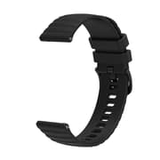 Kellon hihna silikonia Musta 22 mm Samsung Galaxy Watch 3 45 mm/Gear S3 Classic, Huawei watch GT Runner/GT2 Pro, Huami amazfit GTR 3, Garmin Venu 2, F