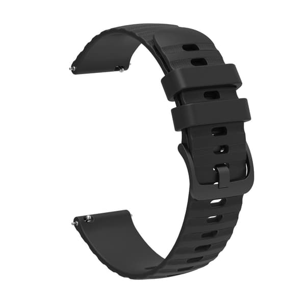 Kellon hihna silikonia Musta 22 mm Samsung Galaxy Watch 3 45 mm/Gear S3 Classic, Huawei watch GT Runner/GT2 Pro, Huami amazfit GTR 3, Garmin Venu 2, F