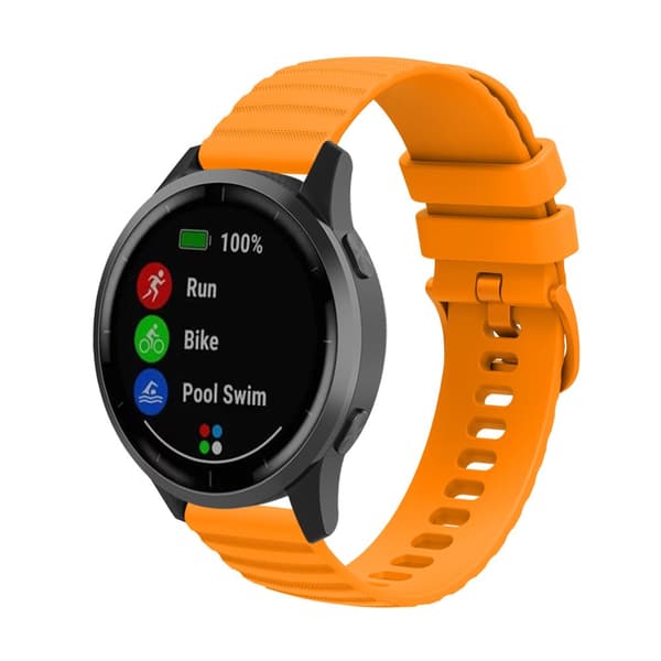 Kellon hihna silikonia OranssiSamsung Galaxy Watch 3 45 mm/Gear S3 Classic, Huawei watch GT Runner/GT2 Pro, Huami amazfit GTR 3, Garmin Venu 2, Fossil