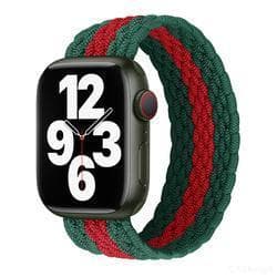 Apple Watch kompatibelt ARMBAND Elastiskt RÖD/GRÖN 38/40/41 mm multifärg M