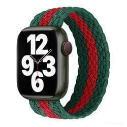 Apple Watch kompatibelt ARMBAND Elastiskt RÖD/GRÖN 38/40/41 mm